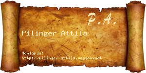 Pilinger Attila névjegykártya